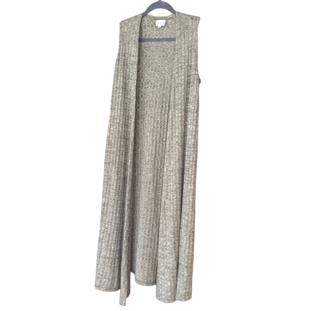 NWT Lularoe Joy Long Line Vest Gray Sz: S - Picture 8 of 8